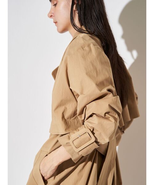 ELENDEEK キャメル ロングコート ELENDEEK（エレンディーク） トレンチコート コート 2WAYトレンチ