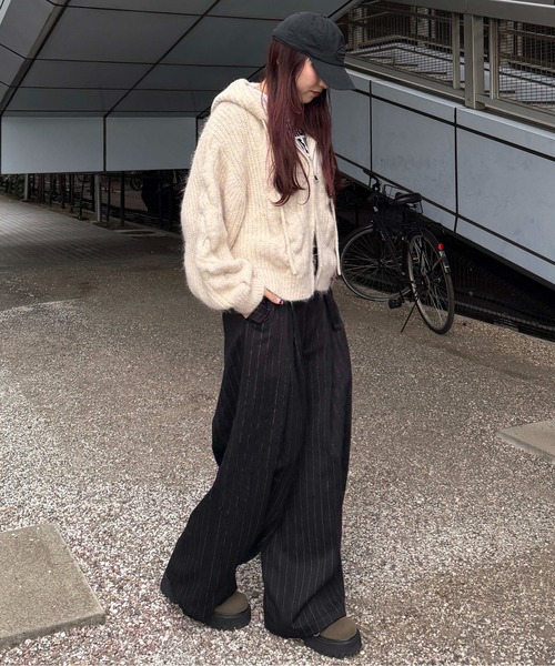パーカー ケーブルニットジップパーカー メンズ レディース : ZOZOTOWN