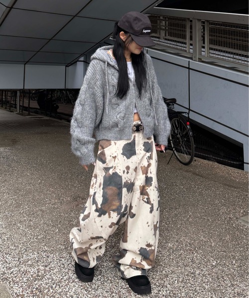 パーカー ケーブルニットジップパーカー メンズ レディース : ZOZOTOWN