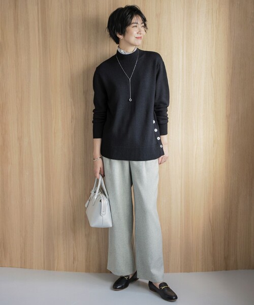 「J.PRESS」 長袖ニット LARGE ブルー レディース_画像2