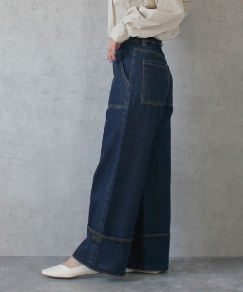 「Emma（SELECT LEVERY）」 デニムパンツ X-LARGE ホワイト レディース_画像8