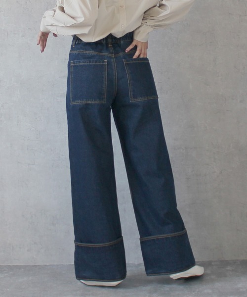 「Emma（SELECT LEVERY）」 デニムパンツ X-LARGE ホワイト レディース_画像9