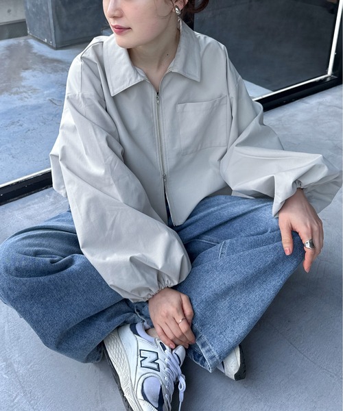 「feepur」 ナイロンブルゾン MEDIUM アイボリー レディース_画像2