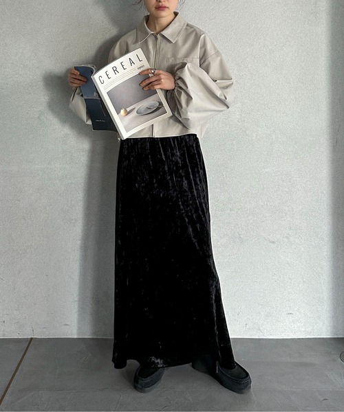 「feepur」 ナイロンブルゾン MEDIUM アイボリー レディース_画像6