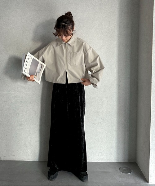 「feepur」 ナイロンブルゾン MEDIUM アイボリー レディース_画像7