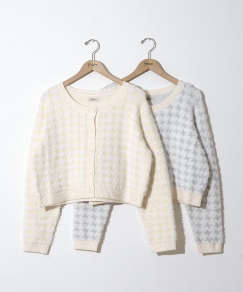 「flower」 ニットカーディガン FREE ベージュ レディース_画像6