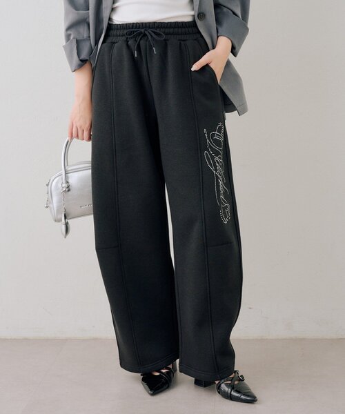 continuer de NICE CLAUP スウェットパンツ ジャージ キラキラロゴ