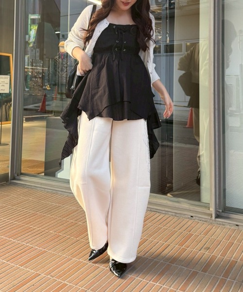 continuer de NICE CLAUP スウェットパンツ ジャージ キラキラロゴ