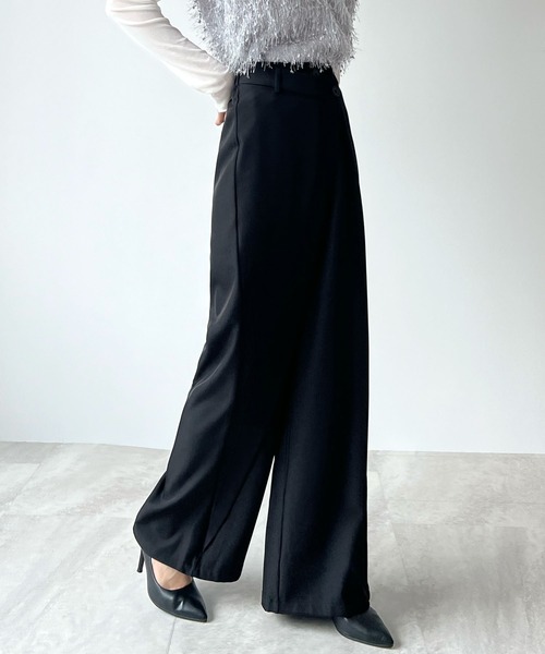 「Futier land」 スラックス MEDIUM グレー レディース_画像4