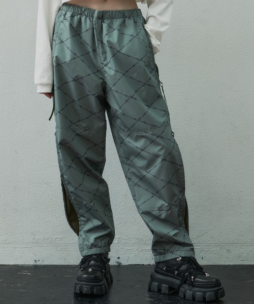 「AIVER」 イージーパンツ SMALL ライトカーキ メンズ_画像2