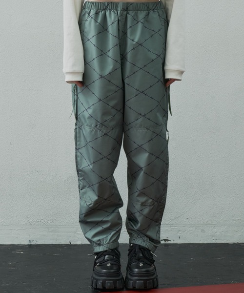 「AIVER」 イージーパンツ SMALL ライトカーキ メンズ_画像4