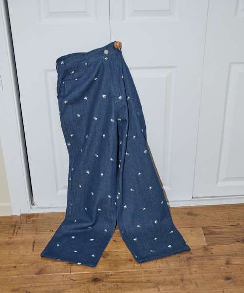 「paravion」 デニムパンツ MEDIUM ブラック レディース_画像3