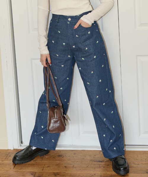 「paravion」 デニムパンツ MEDIUM ブラック レディース_画像7