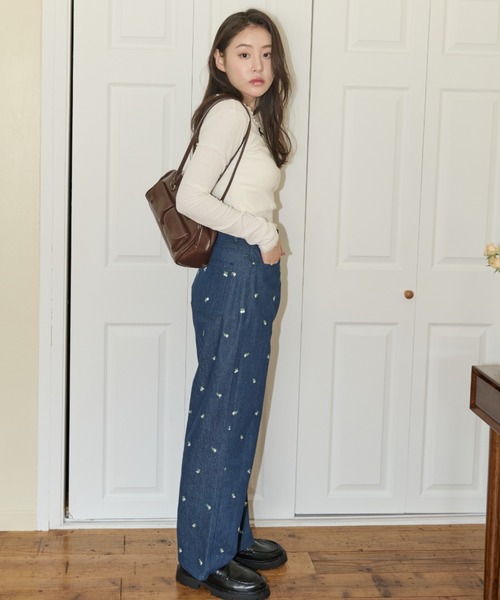 「paravion」 デニムパンツ MEDIUM ブラック レディース_画像8