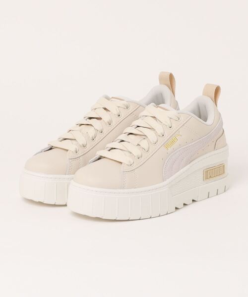 「PUMA」 ローカットスニーカー 24.0cm オフホワイト レディース_画像4