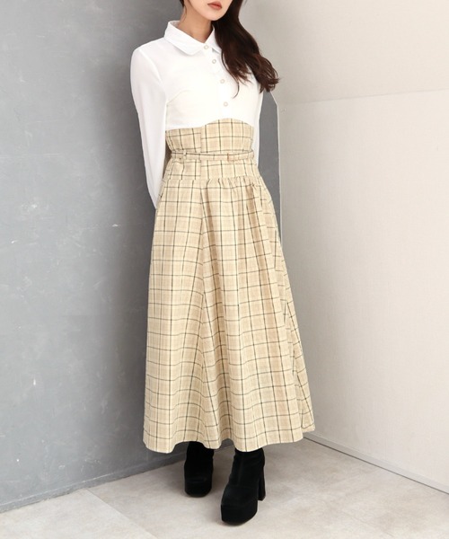 CECIL McBEE（セシルマクビー） ワンピース シャツxチェック