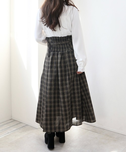 CECIL McBEE（セシルマクビー） ワンピース シャツxチェック