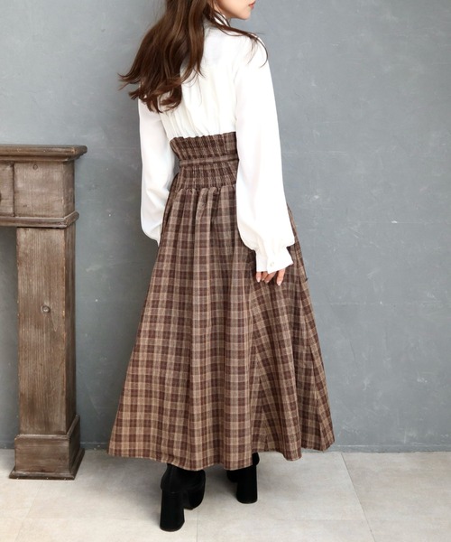 CECIL McBEE（セシルマクビー） ワンピース シャツxチェック