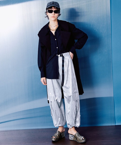「MAISON SPECIAL」 ヒールサンダル 37 シルバー レディース_画像4
