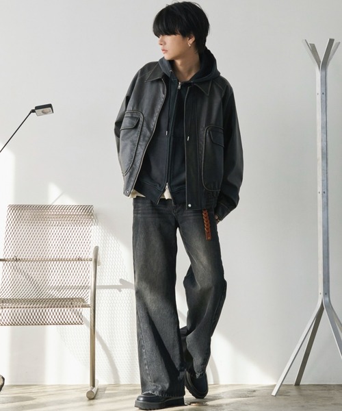 「WYM LIDNM」 ブルゾン S チャコール メンズ_画像5