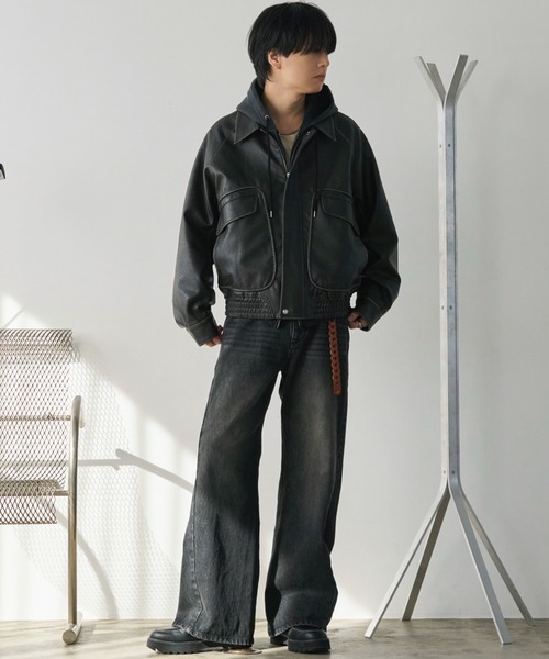 「WYM LIDNM」 ブルゾン S チャコール メンズ_画像6