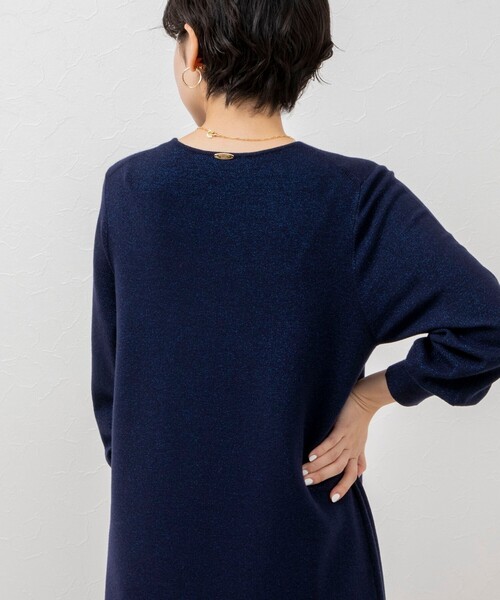 「NOLLEY'S Sophi」 長袖ワンピース 36 ダークネイビー レディース_画像7