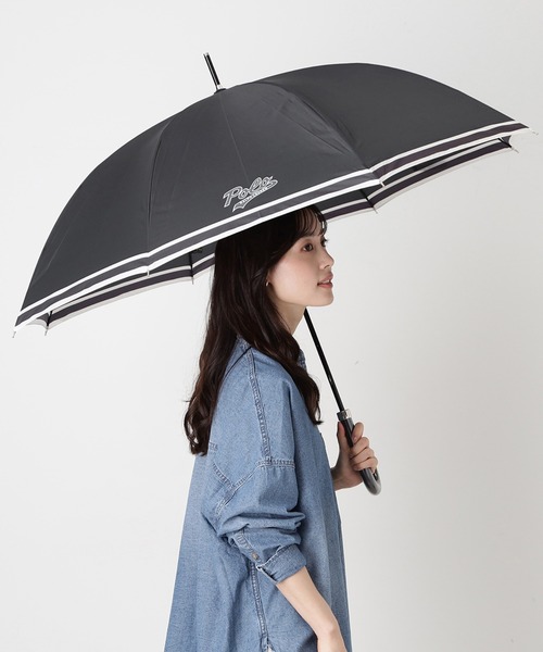 美品✨️POLO RALPH LAUREN 長傘 ブラック　ロゴ POLO RALPH LAUREN（ポロ・ラルフローレン） ラルフローレン 傘 長傘