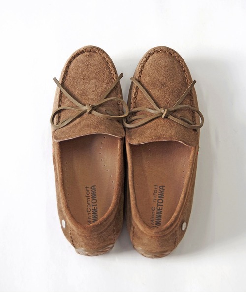 MINNETONKA ブラウン モカシンシューズ 10 箱付き Minnetonka（ミネトンカ） デッキシューズ MINNETONKA（ミネトンカ