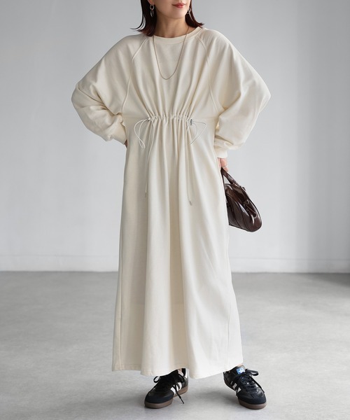 「Riberry」 長袖ワンピース FREE オートミール レディース_画像9