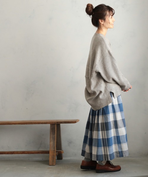 「soulberry」 長袖ニット LL グレー レディース_画像4