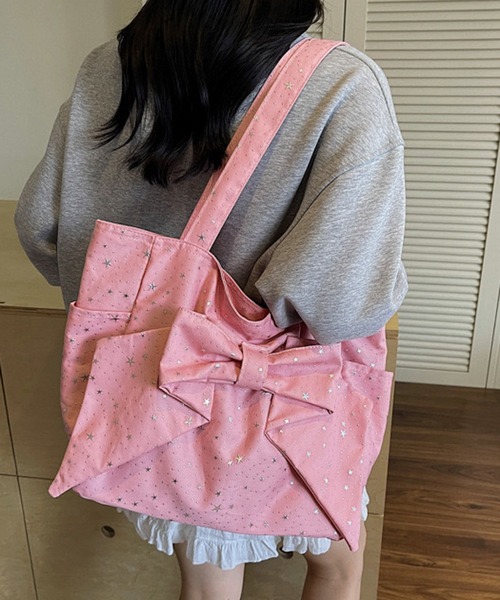 NANEA（ナネア） ショルダーバッグ バッグ 星柄ビッグリボントート