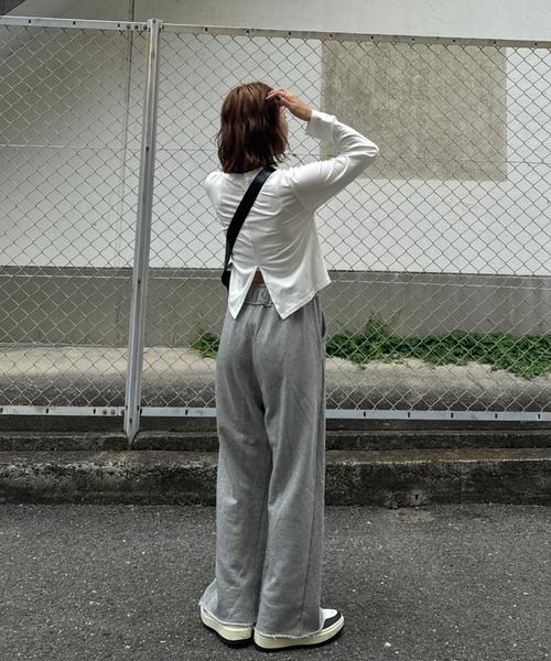 「ISOOK」 長袖カットソー FREE ホワイト レディース_画像5