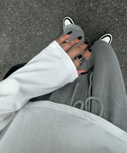 「ISOOK」 長袖カットソー FREE ホワイト レディース_画像6