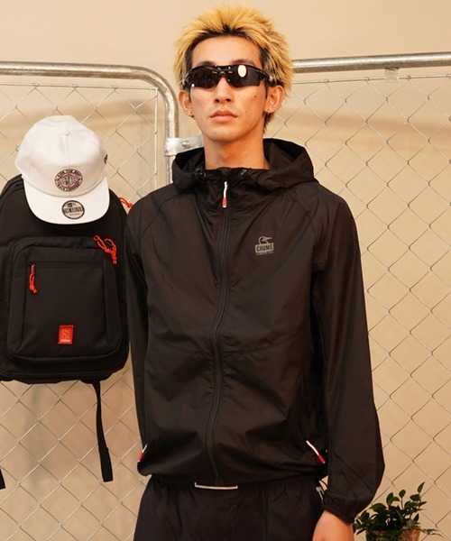 「CHUMS」 ブルゾン M ブラック×グリーン メンズの画像