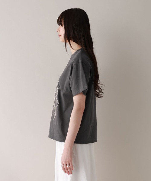 RAGEBLUE（レイジブルー） tシャツ フラワー刺繍Tシャツ レディース