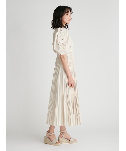 CELFORD ベージュ ワンピース 36 CELFORD（セルフォード） 半袖ワンピース 36 ライトベージュ