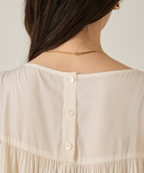 「qualite」 長袖ブラウス フリー オフホワイト レディース_画像5