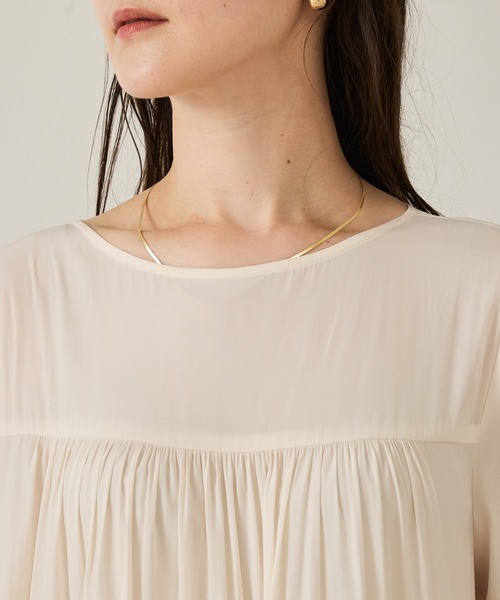 「qualite」 長袖ブラウス フリー オフホワイト レディース_画像6