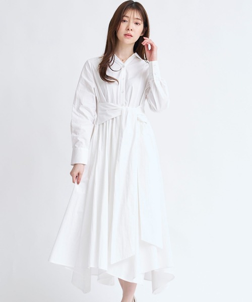 NOELA（ノエラ） シャツワンピース M ホワイト レディース : ZOZOTOWN 