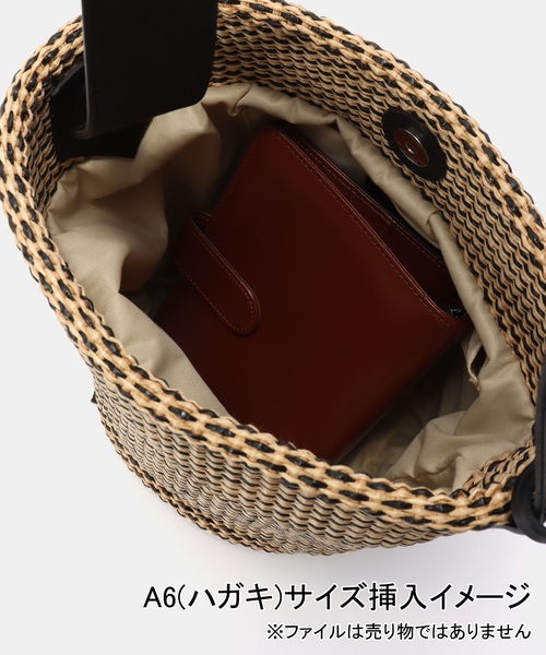 【美品】MARCO MASI かご編みハンドバッグ バケツ型 牛革 イタリア製 MARCO MASI（マルコマージ） ショルダーバッグ バッグ 「MARCO MASI