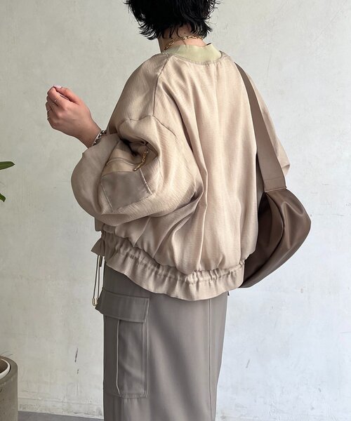 un dix cors（アンディコール） ブルゾン アウター 光沢シアーブルゾン 