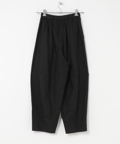 ワイドパンツ パンツ コットンリネンボリュームパンツ レディースの画像