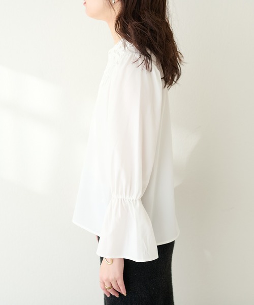 「natural couture」 長袖ブラウス FREE ネイビー レディース_画像2