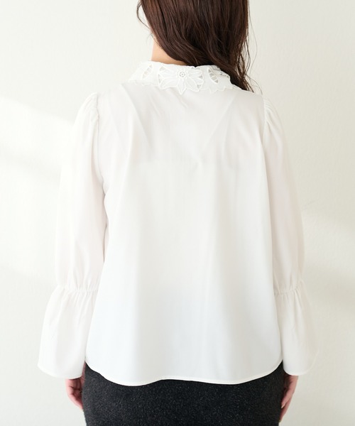 「natural couture」 長袖ブラウス FREE ネイビー レディース_画像3