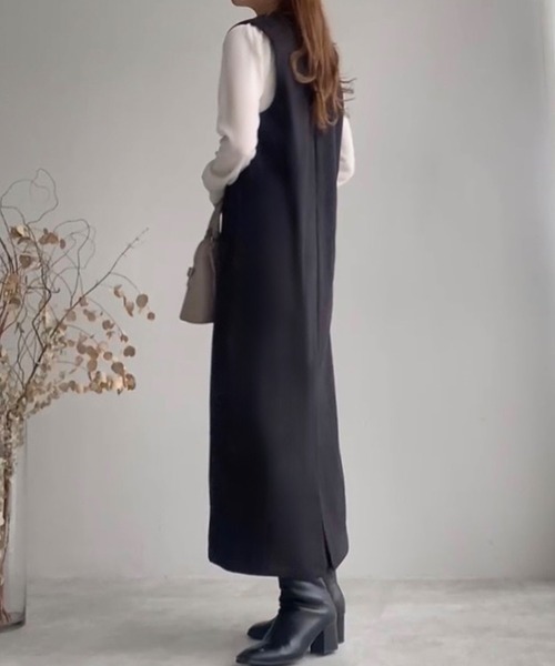 「FILLOU」 ノースリーブワンピース X-LARGE ブラック レディース_画像5