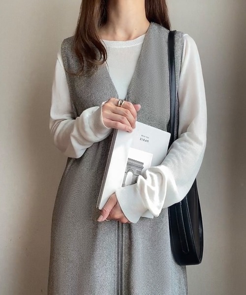 「FILLOU」 ノースリーブワンピース X-LARGE ブラック レディース_画像7