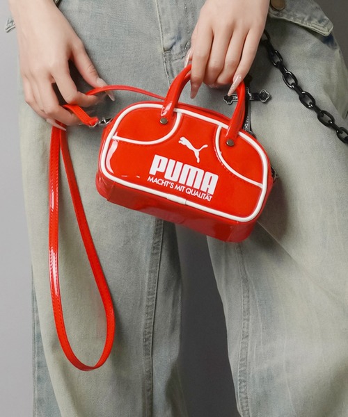 プーマ、エナメルボストンバック 昭和ビンテージ　レア品 新品未使用 昭和レトロ ほぼ未使用 PUMA プーマ エナメルバッグ ボストンバッグ