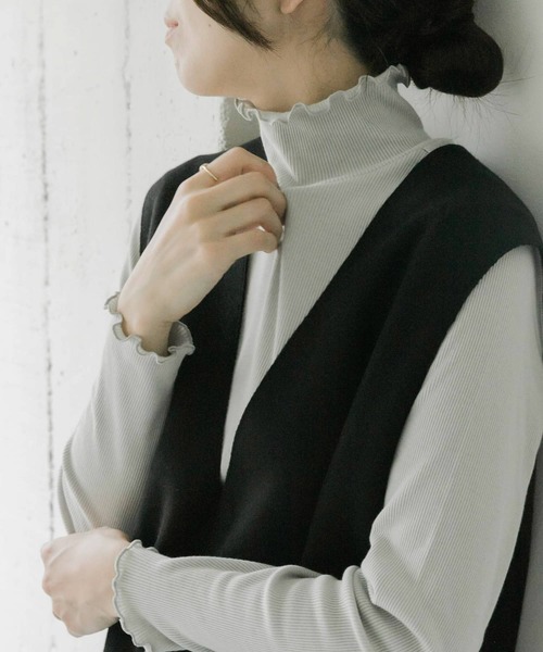 「URBAN RESEARCH Sonny Label」 長袖カットソー FREE ベージュ レディース_画像2