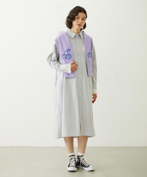 MILKFED.（ミルクフェド） ワンピース STRIPED LACE DRESS : ZOZOTOWN