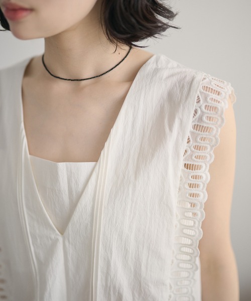 ブラウス シャツ ladder lace double ribbon multi way blouse /ラダー 